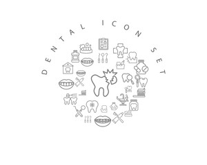 dental icon set desing.