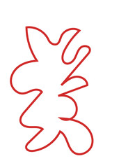 Obraz premium Abstract Shape Squiggly Lines 