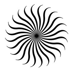 Black Spiral Line Effect