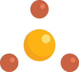 Molecule icon flat vector. Lab research. Genetic dna isolated