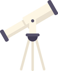 Telescope icon flat vector. Lab research. Test analysis isolated