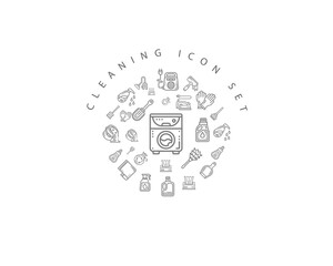 cleaning icon set desing.