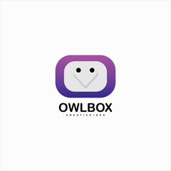 Owl logo design gradient colorful
