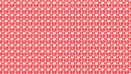 seamless broken heart pattern on white color background