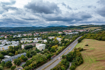 Fototapeta na wymiar Luftbilder von Eisenach