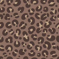 Leopard seamless pattern. Vector african background. Wild animal wallpaper.