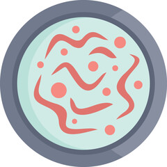 Science virus icon flat vector. Medicine health. Medical experiment isolated
