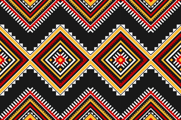 Geometric ethnic seamless pattern traditional. Aztec ethnic ornament print. Tribal pattern style. Design for background, fabric, clothing, carpet, textile, batik, embroidery.