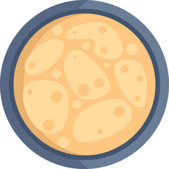 Pipette lab icon flat vector. Cell dish. Micro virus isolated