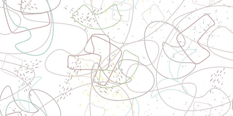 Obraz premium Chaotic Simple Seamless Pattern Textile One Line