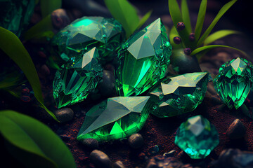 Green magic crystals