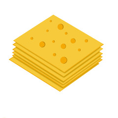 cheese on white background