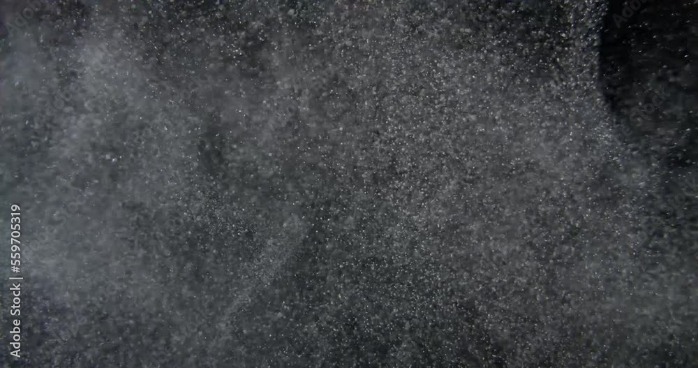 Canvas Prints organic cloud of dust particles on black screen overlay. filmed with red camera in slow motion. abst