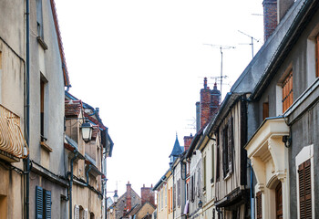 Street view of downtown Sens, France