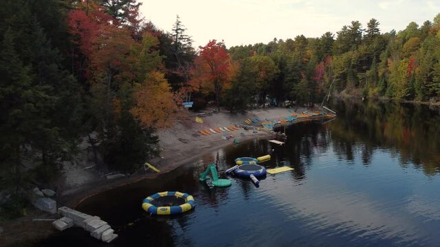 Shutdown summer fun water activities at McCarston's Lake Toronto Canada