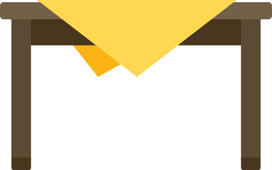 Kitchen table icon flat vector. Interior design. Home furniture isolated