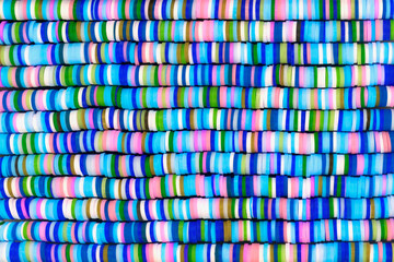 Colorful African pearls, close-up photo