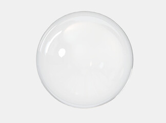 3d white light texture of reflection on rough bubble isolated on white background. Abstract bubble glossy 3d geometric shape object illustration render with clipping path.