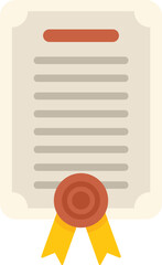 Campus diploma icon flat vector. University education. Study life isolated
