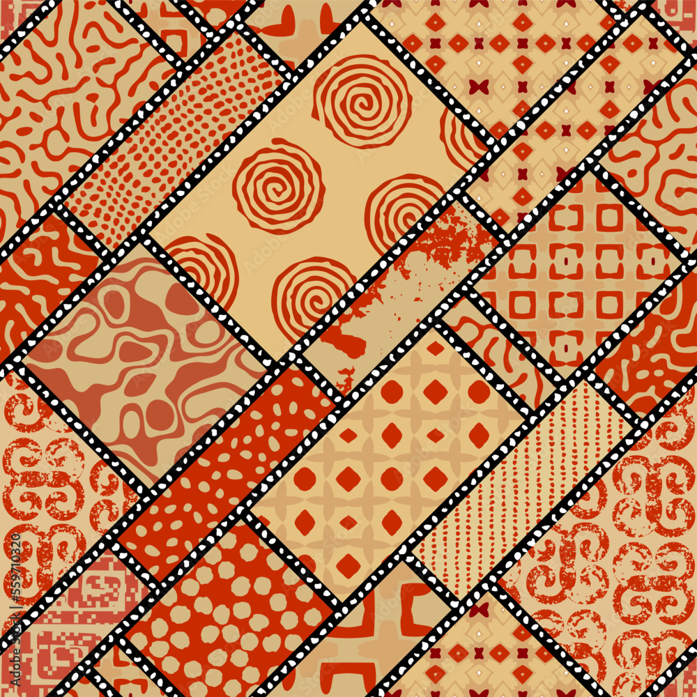 Poster vector ethnic tribal native pattern. seamless art image.