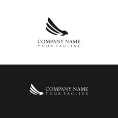 Obraz premium Eagle wing logo vector template