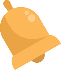 School bell icon flat vector. Study life. Front training isolated