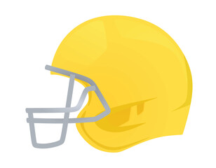 Yellow American football helmet, vector © marijaobradovic