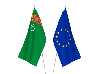 European Union and Turkmenistan flags