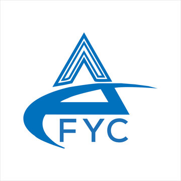 FYC letter logo. FYC blue image on white background. FYC Monogram logo design for entrepreneur and business. FYC best icon.
