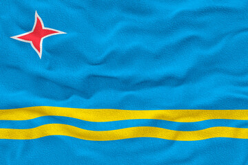 National flag of Aruba. Background  with flag of Aruba.