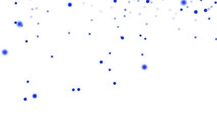 Motion design blue particles move smoothly across the screen. White background. Motion graphics indigo plexus 4k, blue plexus. blue dust. Offset up