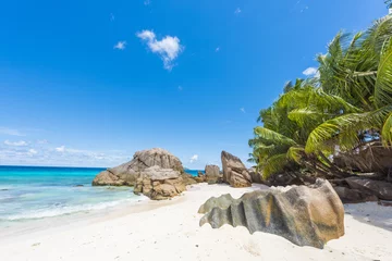 Rolgordijnen Anse Patates beach in the Seychelles © Fyle