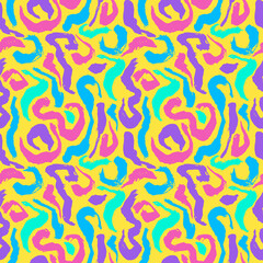 Dry Brush Free Hand Strokes Seamless Pattern. Hand Drawn Artwork Abstract Vector Background