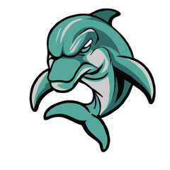 Obraz premium Muscular Dolphin Maskot