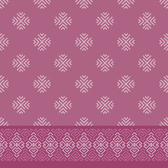 Pink traditional ethnic pattern paisley flower Ikat background abstract Aztec African Indonesian Indian seamless pattern for fabric print cloth dress carpet curtains and sarong