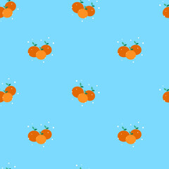 seamless pattern with tangerines