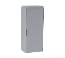 Industrial enclosure. Electrical control panel. 3D rendering