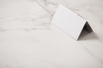 white paper blank on marble background