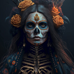 Mexican folklore "La Muerte" Generative AI
