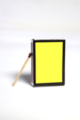box with matches on a white background
