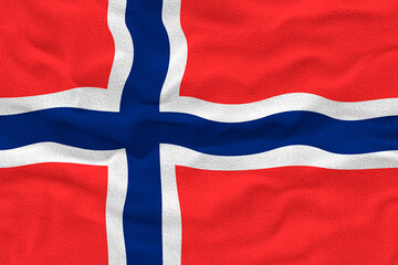Fototapeta premium . National flag of Svalbard. Background with flag of Svalbard.
