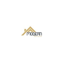 Modern House Real estate logo icon isolated on white background