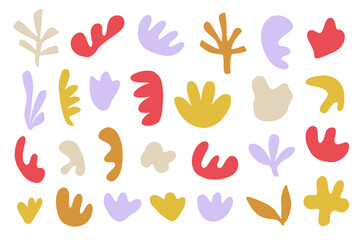 Obraz premium Abstract organic shapes elements set