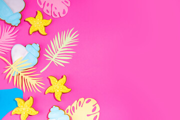  Paper art colorful summer background
