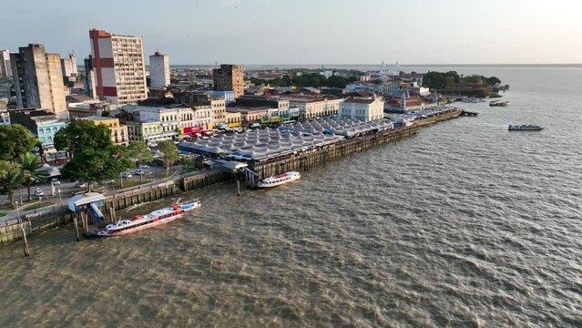 Aerial shot by Amazonic Rivers - Bel&eacute;m at Brazil