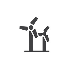 Wind turbine vector icon