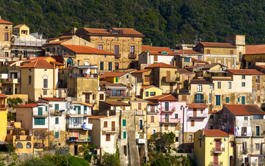 A panoramic view of an historic village in Salerno in southern Italy.