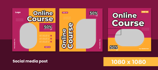 online classes social media posts collection