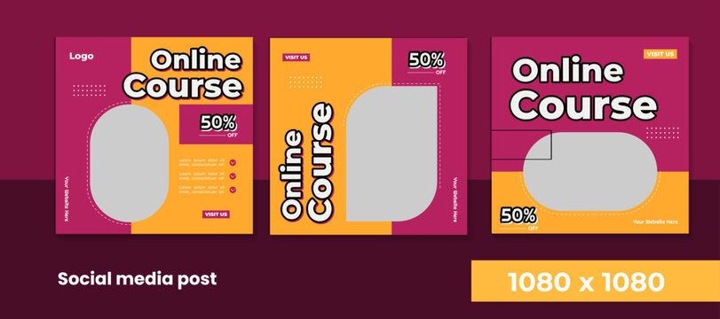 online classes social media posts collection