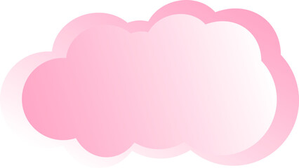 colored cloud in gradient fill on a white background, vector